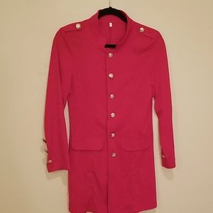 Jacket red military styling (s)
